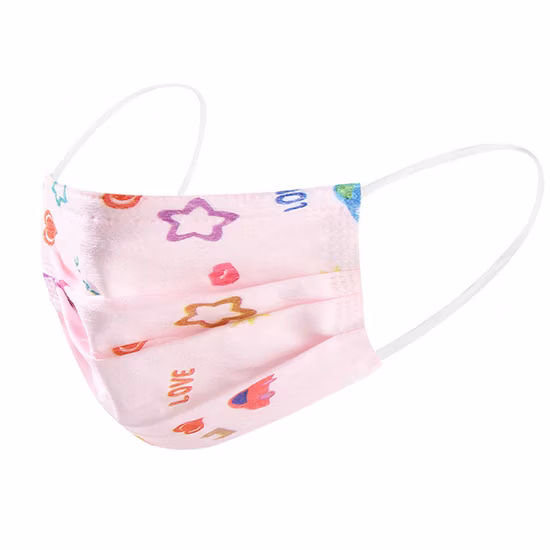 Kids Diposable Protective Face Mask, Earloop Type with Printing