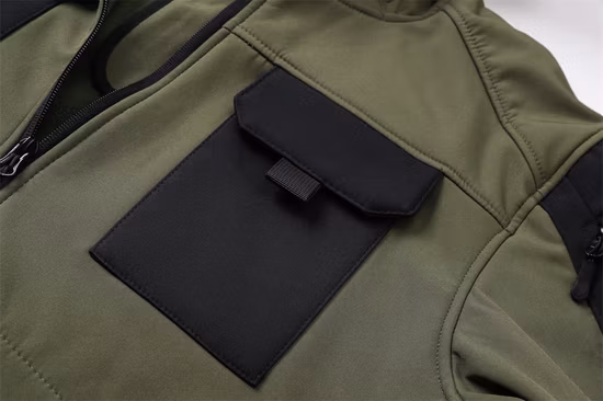 OEM New Fashion Mens Fleece Outdoor Tactical Softshell Jacket Hooded Outwear Coat